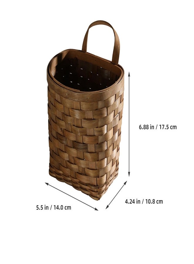 BCOATH Rustic Decorative Woven Basket Wall Hanging Plant Holder Home Office Accessory - Image 2